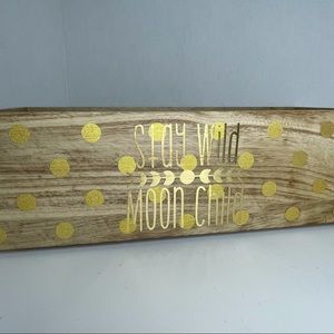 Natural wooden crate-Boho hand designed